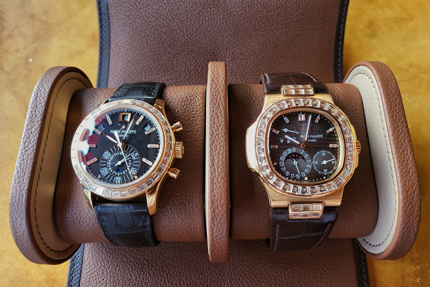 HỘP ĐỰNG ĐỒNG HỒ (2 CHIẾC) - DOU CRONUS (EPSOM+TOGO)