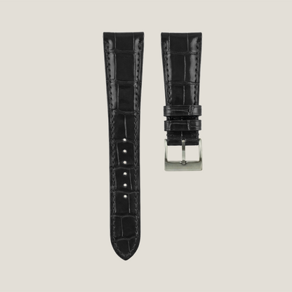 DA CÁ SẤU(ALLIGATOR) | Alligator Leather | color:  GLOSSY BLACK