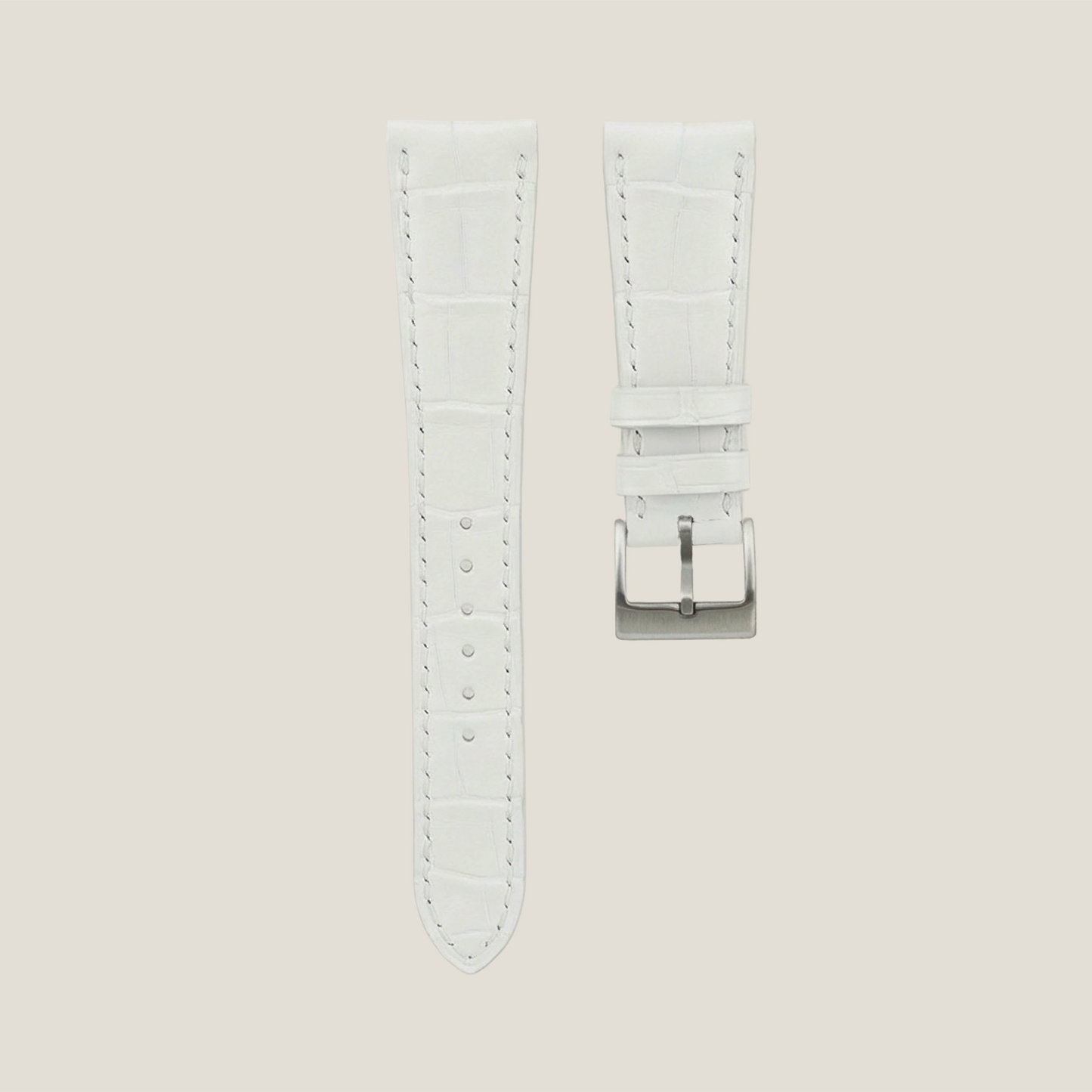 DA CÁ SẤU(ALLIGATOR) | Alligator Leather | color:  WHITE
