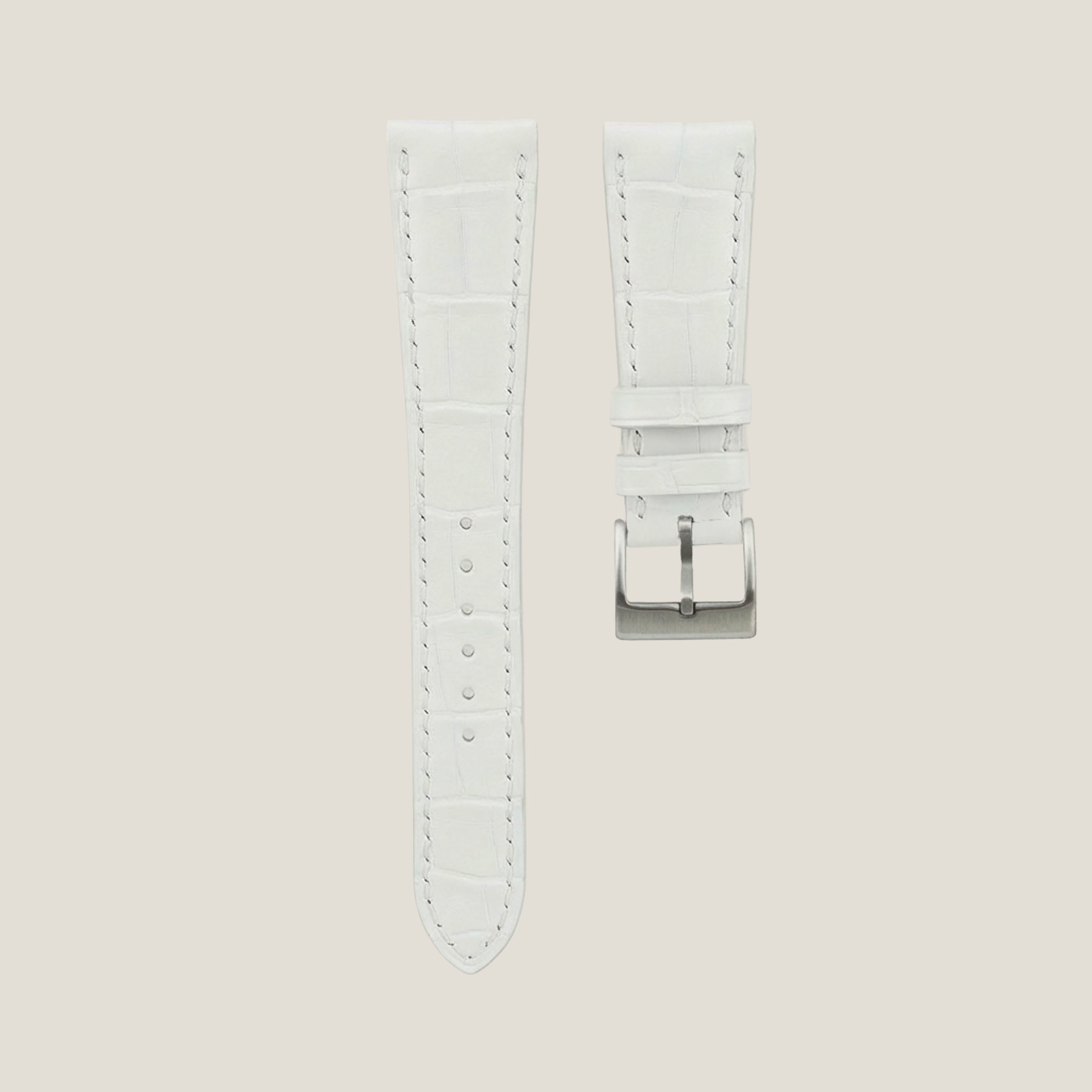 DA CÁ SẤU(ALLIGATOR) | Alligator Leather | color:  WHITE